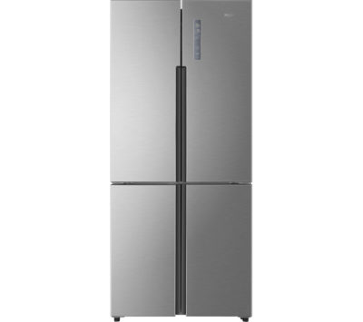 HAIER  HTF-452DM7 American-Style Fridge Freezer - Stainless Steel